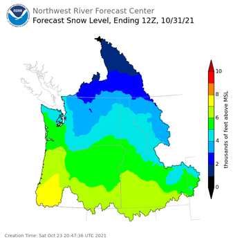 Day 8 Snow Level Forecast Day 8 Snow Level Forecast