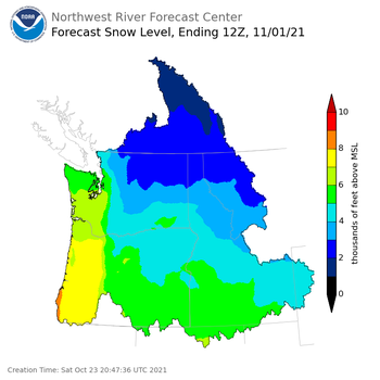 Day 9 Snow Level Forecast Day 9 Snow Level Forecast