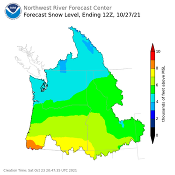 Day 4 Snow Level Forecast Day 4 Snow Level Forecast