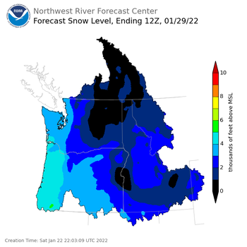 Day 7 Snow Level Forecast Day 7 Snow Level Forecast