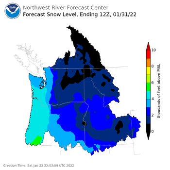 Day 9 Snow Level Forecast Day 9 Snow Level Forecast