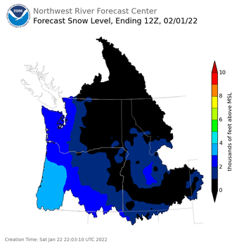 Day 10 Snow Level Forecast Day 10 Snow Level Forecast