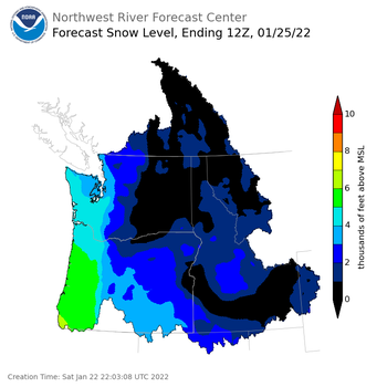 Day 3 Snow Level Forecast Day 3 Snow Level Forecast