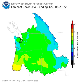 Day 5 Snow Level Forecast (5am) Day 5 Snow Level Forecast (5am)