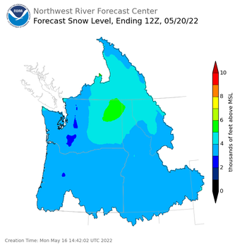 Day 4 Snow Level Forecast (5am) Day 4 Snow Level Forecast (5am)