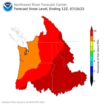 Day 7 Snow Level Forecast Day 7 Snow Level Forecast
