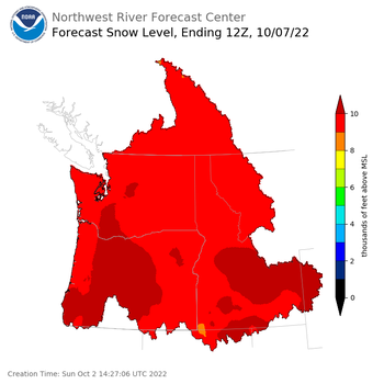Day 5 Snow Level Forecast (5am) Day 5 Snow Level Forecast (5am)