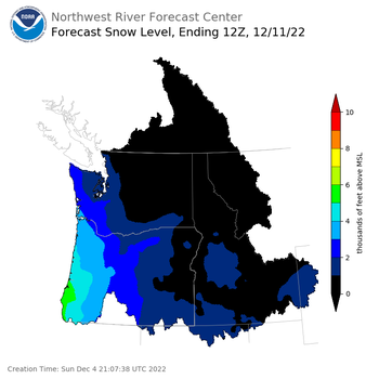 Day 7 Snow Level Forecast Day 7 Snow Level Forecast