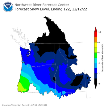 Day 8 Snow Level Forecast Day 8 Snow Level Forecast