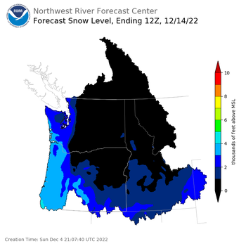 Day 10 Snow Level Forecast Day 10 Snow Level Forecast