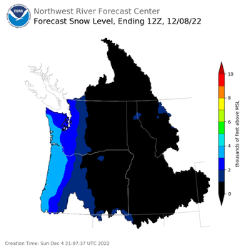 Day 4 Snow Level Forecast Day 4 Snow Level Forecast