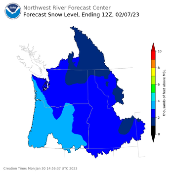 Day 8 Snow Level Forecast (4am) Day 8 Snow Level Forecast (4am)