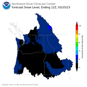 Day 1 Snow Level Forecast Day 1 Snow Level Forecast