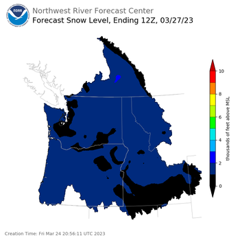 Day 3 Snow Level Forecast Day 3 Snow Level Forecast