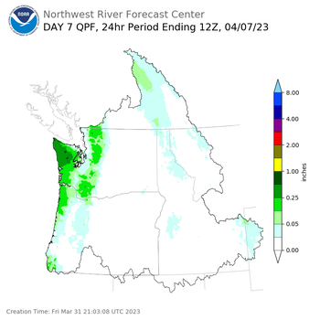 Day 7 (Thursday): Precipitation Forecast ending Friday, April 7 at 5 am PDT