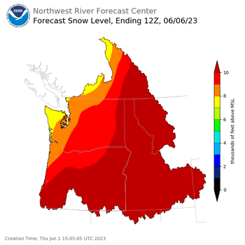 Day 5 Snow Level Forecast (5am) Day 5 Snow Level Forecast (5am)