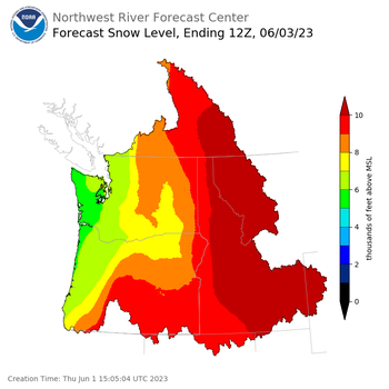 Day2 Snow Level Forecast (5am) Day2 Snow Level Forecast (5am)