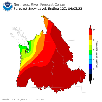 Day 4 Snow Level Forecast (5am) Day 4 Snow Level Forecast (5am)