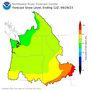 Day 5 Snow Level Forecast Day 5 Snow Level Forecast