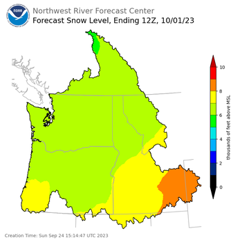 Day 7 Snow Level Forecast Day 7 Snow Level Forecast