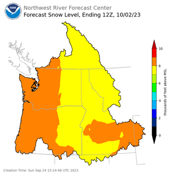 Day 8 Snow Level Forecast Day 8 Snow Level Forecast
