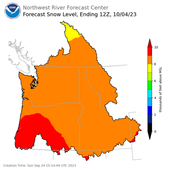 Day 10 Snow Level Forecast Day 10 Snow Level Forecast
