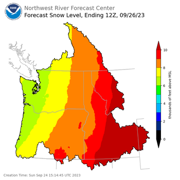 Day 2 Snow Level Forecast Day 2 Snow Level Forecast