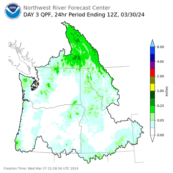 Day 3 (Friday): Precipitation Forecast ending Saturday, March 30 at 5 am PDT
