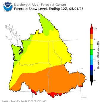 Day 7 Snow Level Forecast Day 7 Snow Level Forecast