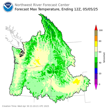 Day 5 Max Temperature Forecast