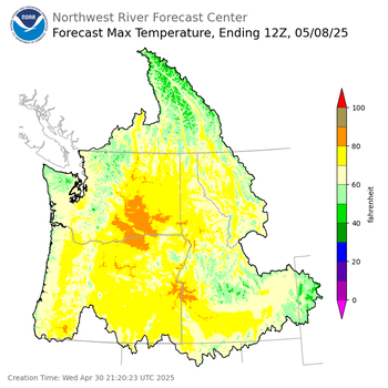 Day 8 Max Temperature Forecast