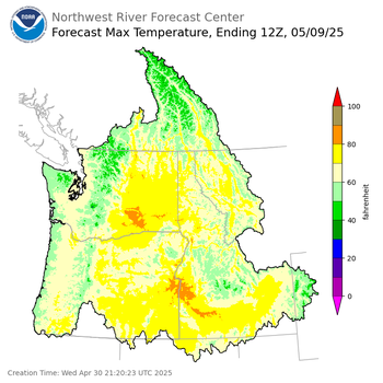Day 9 Max Temperature Forecast