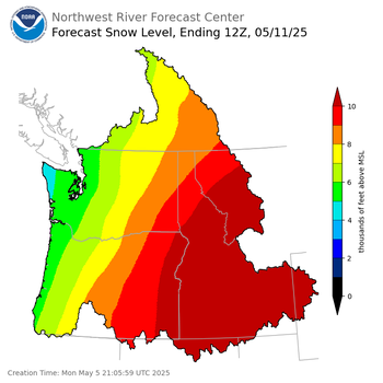 Day 6 Snow Level Forecast (5am) Day 6 Snow Level Forecast (5am)