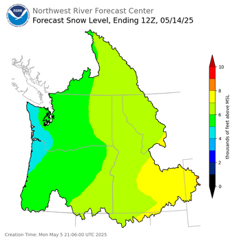 Day 9 Snow Level Forecast (5am) Day 9 Snow Level Forecast (5am)