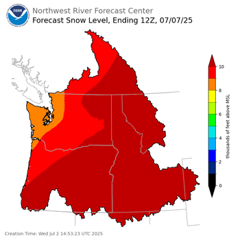 Day 5 Snow Level Forecast