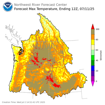Day 9 Max Temperature Forecast