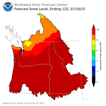 Day 2 Snow Level Forecast Day 2 Snow Level Forecast