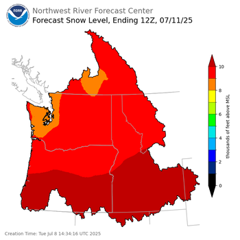 Day 3 Snow Level Forecast Day 3 Snow Level Forecast