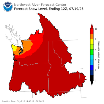 Day 1 Snow Level Forecast Day 1 Snow Level Forecast