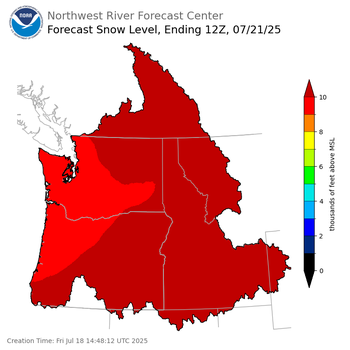 Day 3 Snow Level Forecast Day 3 Snow Level Forecast