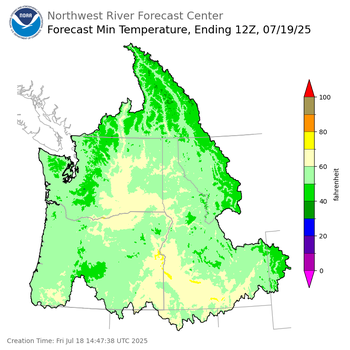 Day 1 Min Temperature Forecast Day 1 Min Temperature Forecast